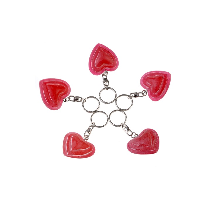 Комплект ключодържатели 5 бр, Gloria Maris Love, 06587 Червен, 10 x 4,5 cm