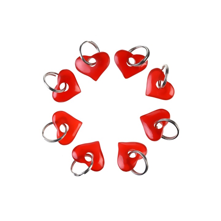 Комплект ключодържатели 8 бр., Gloria Maris, 01587 Червени, 5 х 4 см