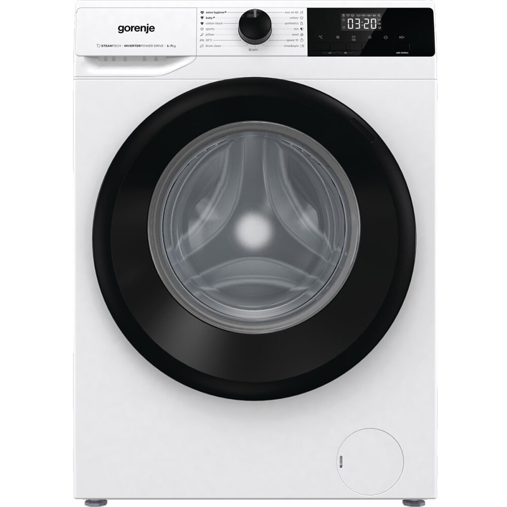 Masina de Spalat Rufe Frontala Slim GORENJE WNHEI72SAS, SteamTech, 7 kg, 1200rpm, Clasa A, Alb