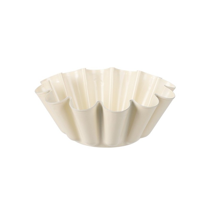 Forma prajitura Evron, crem, otel carbon, interor ceramica, 22 x 9 cm, 1200 ml