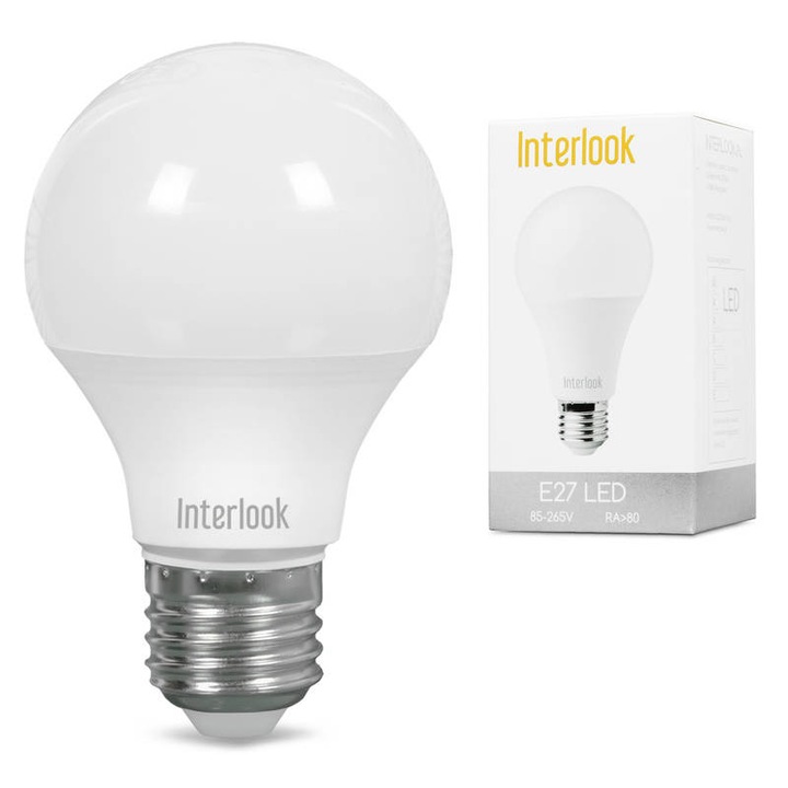 LED крушка, Interlook, E27, 5W, 493lm, Бяла