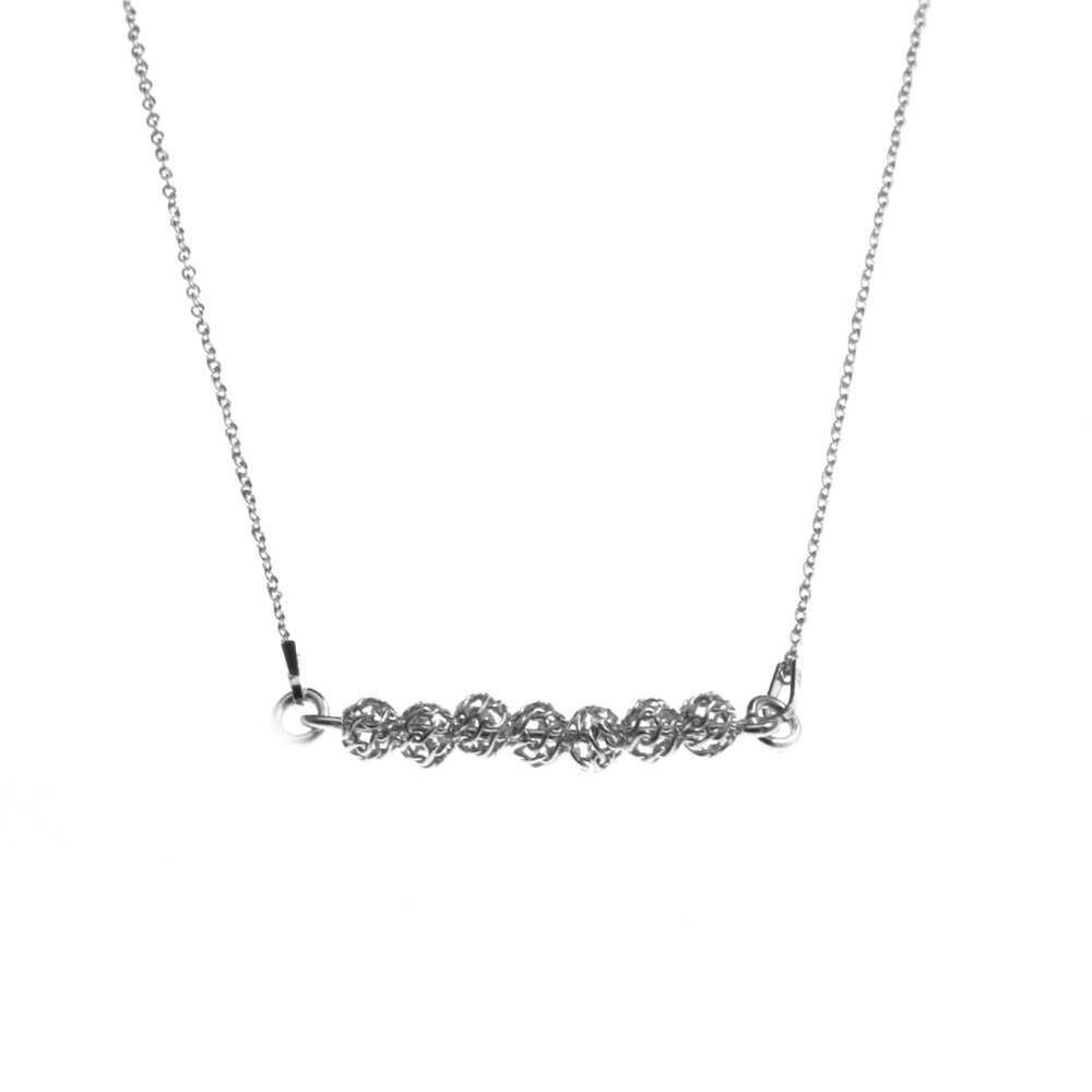 Colier IJOO din argint Filigree Spheres