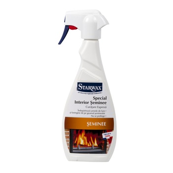 Solutie Curatare Seminee - geam, piatra lacuita si poroasa - Starwax - 500 ml Solutie Curatare Seminee - geam, piatra lacuita si poroasa - Starwax - 500 ml