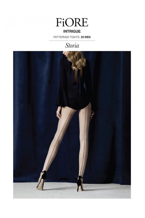 Ciorap FIORE Intrigue 20 Den, Negru