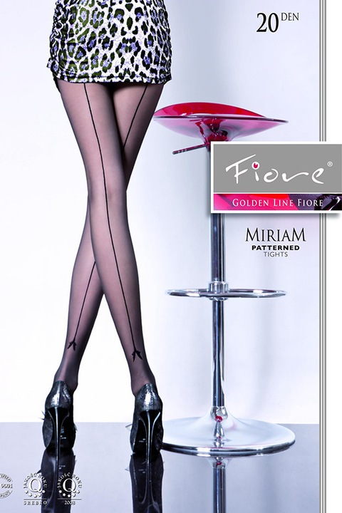 Ciorap FIORE Miriam 20 Den, Negru
