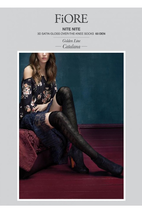 Ciorap FIORE Nite Nite 60 Den, Negru