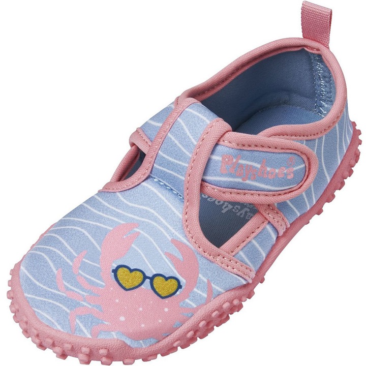 Детски аква обувки, Playshoes, Crab, велкро, uv защита,, Светлосин, 26-27 EU