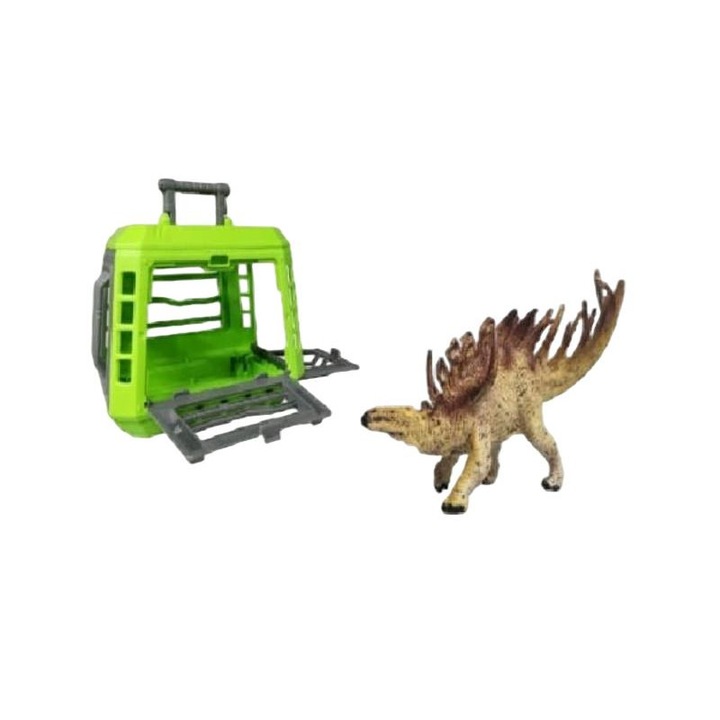 Cusca + dinozaur, Plastic, Gri/Verde