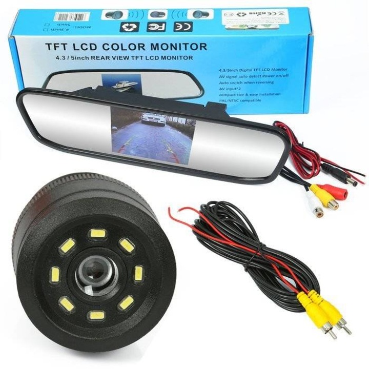 Camera marsarier cu monitor LCD TFT, Interlook, 4,3 inchi, 150 mA