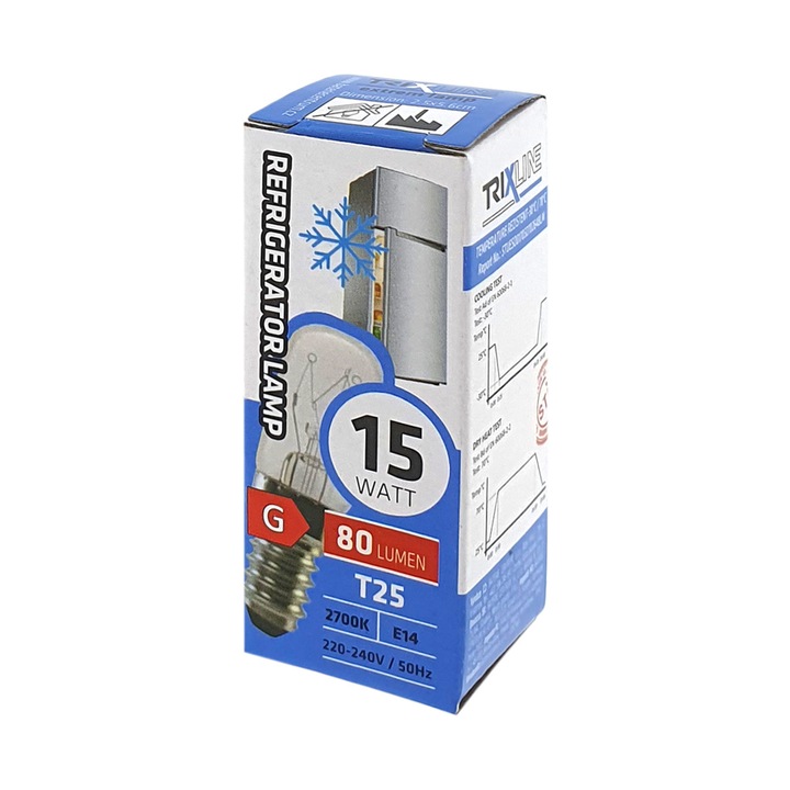Trixline T25 E14 15W Hűtő égő 5db