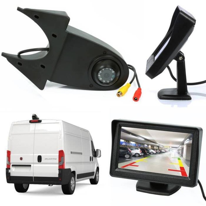 Camera marsarier cu monitor LCD TFT, Interlook, 4,3 inchi, 150mA