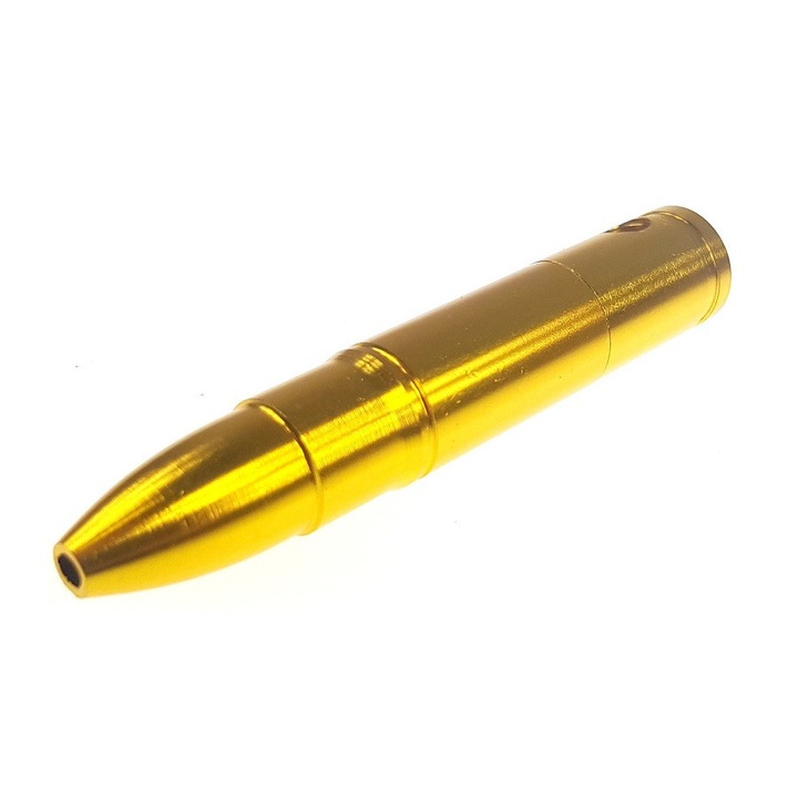 Pipa in forma de glont, 7.7cm, Auriu