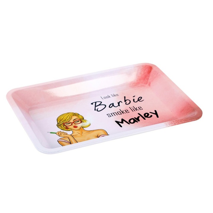 Tava pentru rulat, Metal, 18 x 14 cm, Multicolor