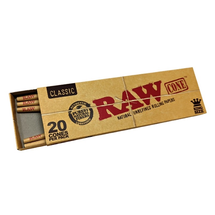 Set conuri Raw Classic Pre-rulate King Size 109mm, 20 bucati