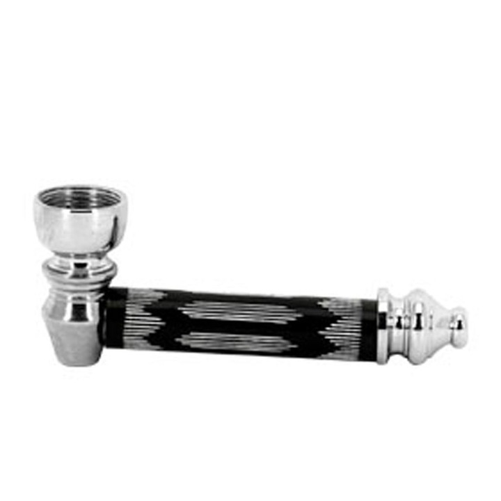 Set pipa si 5 filtre Remo, 8.5cm, Metal, Negru/Argintiu