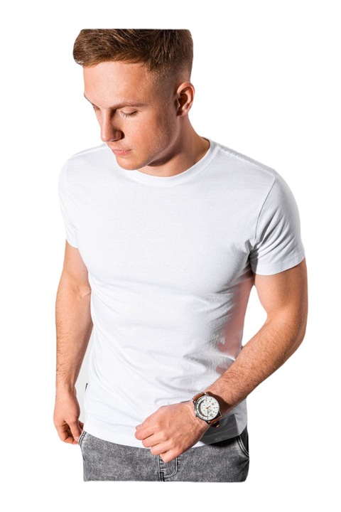 Ombre Clothing Férfi alap Elis póló fehér, Fehér