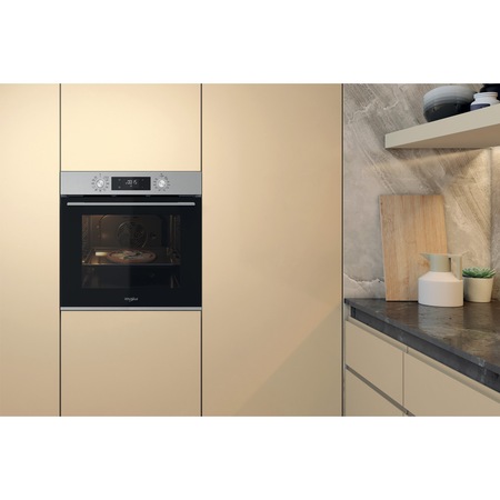 Cuptor incorporabil Whirlpool OMK58RU1SX, Electric, Multifunctional, 71 l, Autocuratare catalitica, Display, Clasa A+, Inox