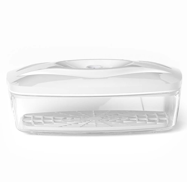 Контейнер за храна, SeeYoo, Вакуумен, пластмаса, 1.5L, прозрачен/бял