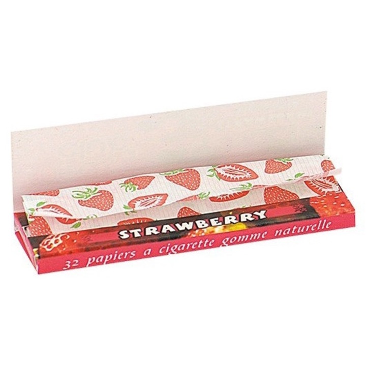 Foite de rulat, Meex, Aroma de capsuni, 78 x 44 mm, 32 buc