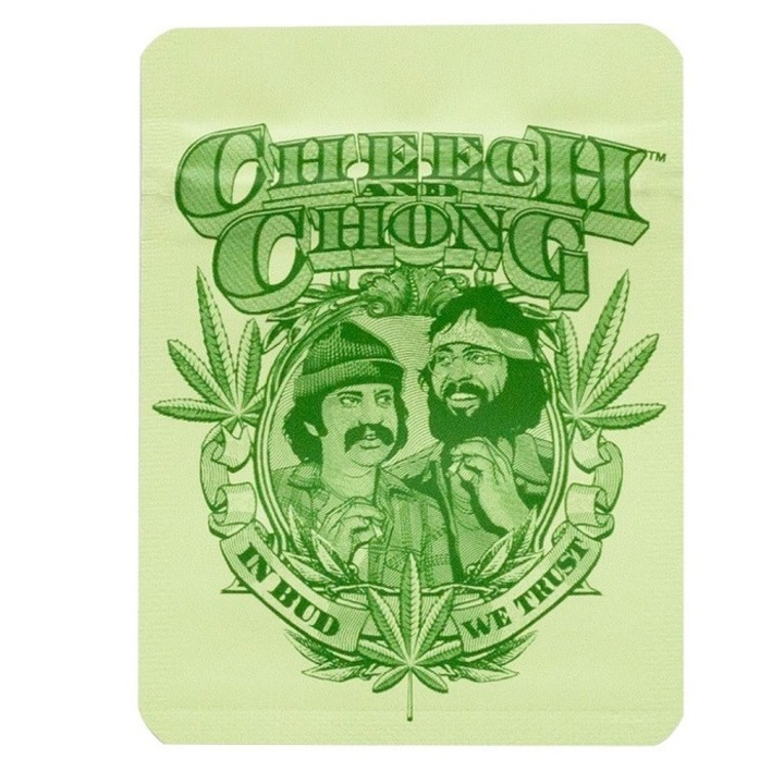 Табакера G-Rollz Amsterdam, Cheech & Chong Badge, 65 x 85 mm, зелена
