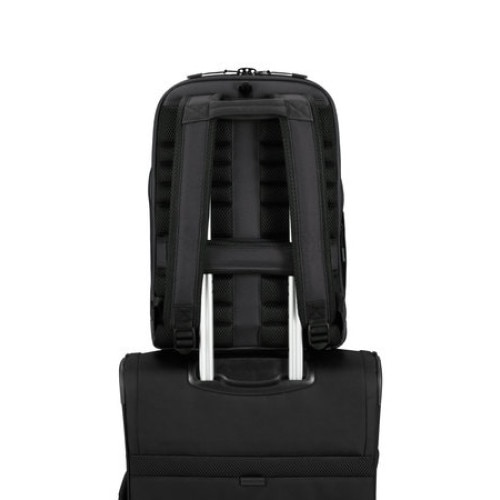 Rucsac laptop Stackd Biz, Samsonite, Poliester, 42.5 x 30 x 18 cm, Negru