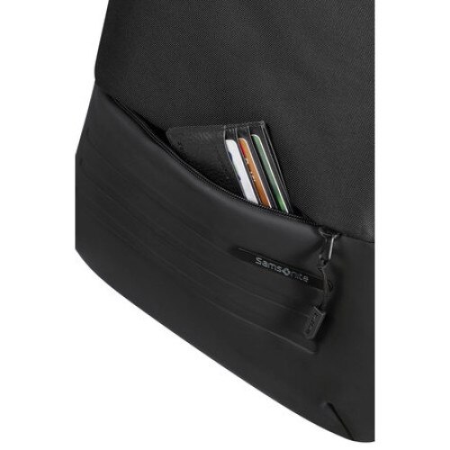 Rucsac laptop Stackd Biz, Samsonite, Poliester, 42.5 x 30 x 18 cm, Negru