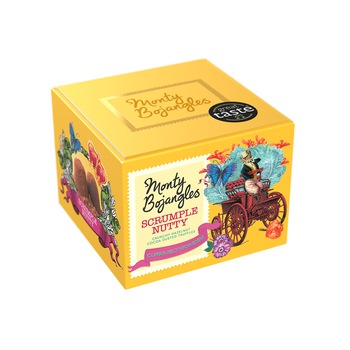 Trufe de ciocolata Scrumple Nutty Curious Truffles - cutie cu 100g trufe frantuzesti cu alune de padure Trufe de ciocolata Scrumple Nutty Curious Truffles - cutie cu 100g trufe frantuzesti cu alune de padure