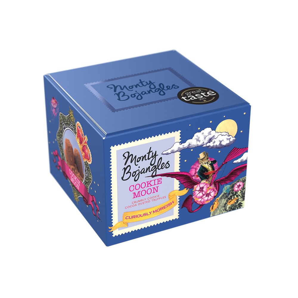 Trufe de ciocolata Cookie Moon Curious Truffles - cutie cu 100g trufe frantuzesti cu cookies