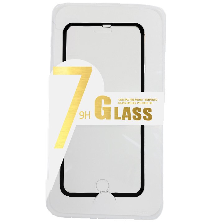 Folie de sticla cu rama neagra pentru iPhone 6