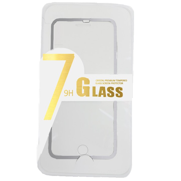 Folie de sticla cu rama metalica argintie pentru iPhone 6