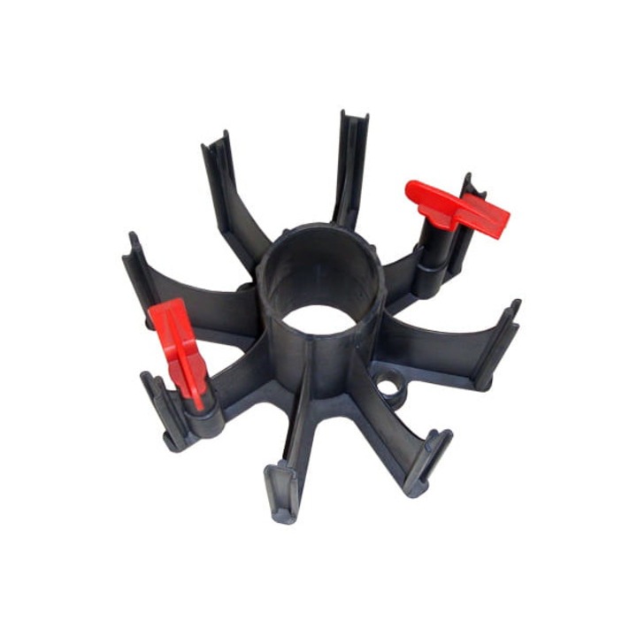 Adaptor bobina, Techmar, 8 brate, Polipropilena, Negru