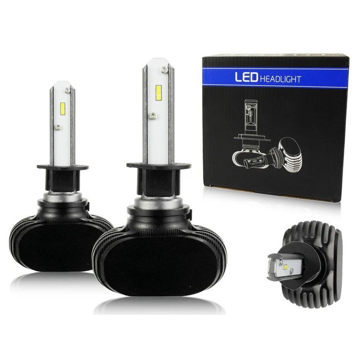 Комплект 2x LED крушки за кола H1, Interlook, 50W, 8000 lm