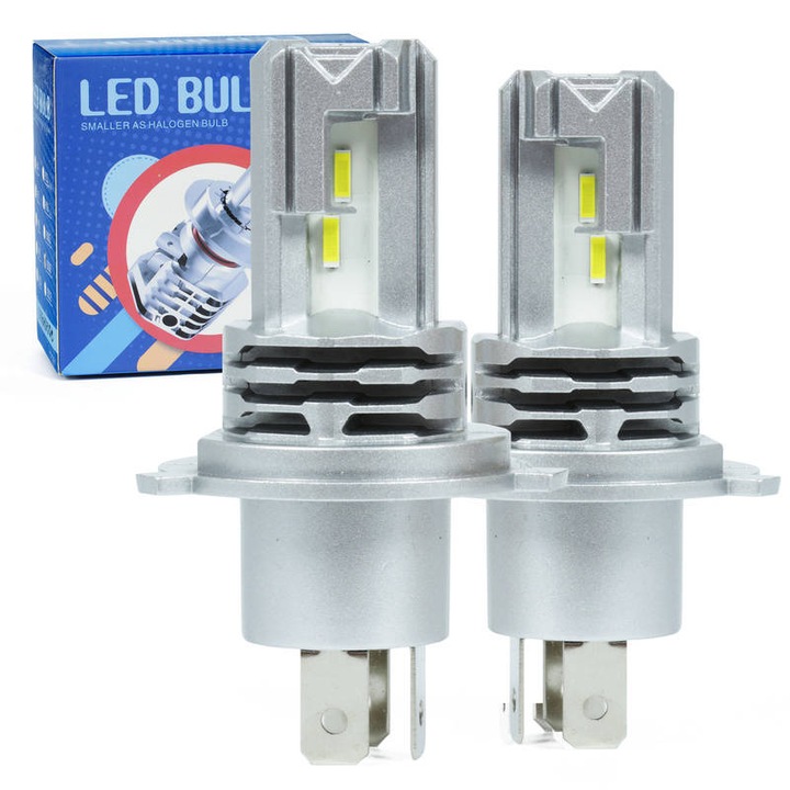 Комплект 2x LED крушки за кола H4, Interlook, 50 W, 12 V