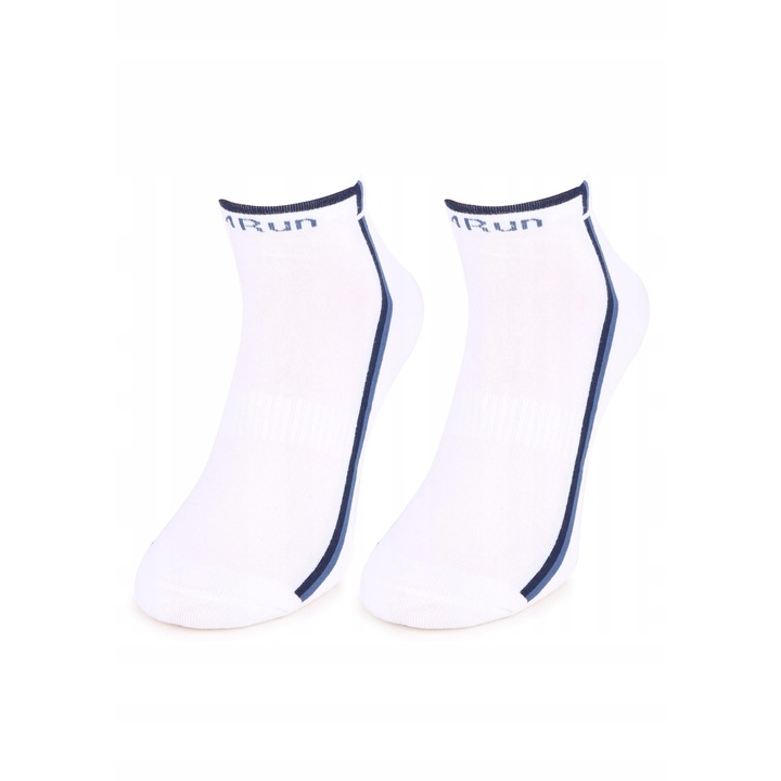 Sosete sport barbati, Marilyn, 4 Run St, Bumbac/Poliamida, Alb/Albastru, Alb/Albastru