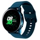 Szíj Samsung Galaxy Watch 4 40/42/44/46mm / Galaxy Watch 5 40/44/45mm / Garmin Venu / Vivoactive 3 / Amazfit GTR 42mm / BIP / GTS / GTS 2 / GTS 3 / GTS 4 / MINI / Huawei Watch készülékhez GT 2 42mm / GT 3 42mm / Elegáns / 20mm / sötét türkiz