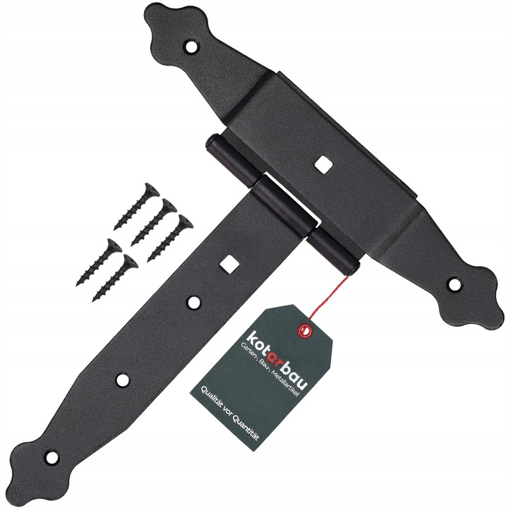 Декоративна панта за портали/врати, Котарбау, Стомана, 200 мм, Черна