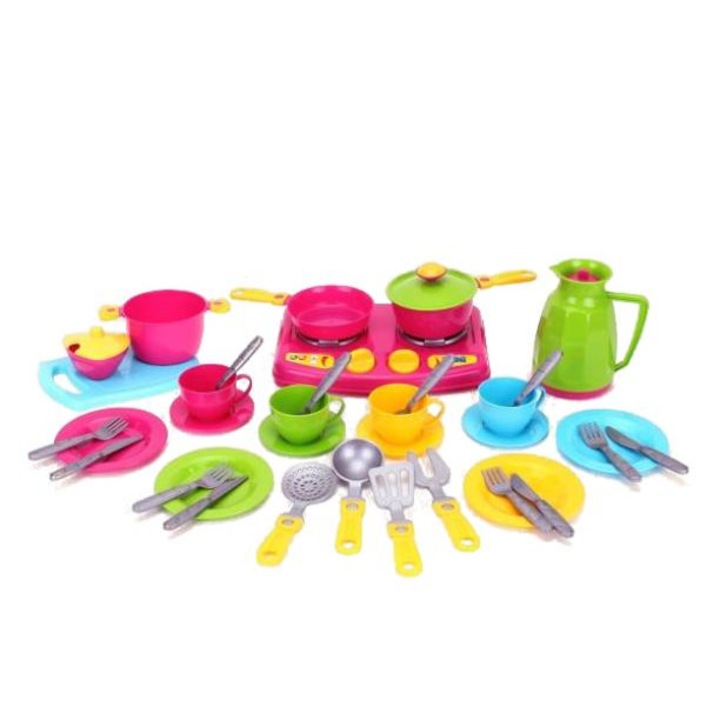 Set bucatarie copii, Inny, Plastic, 38 piese, Multicolor