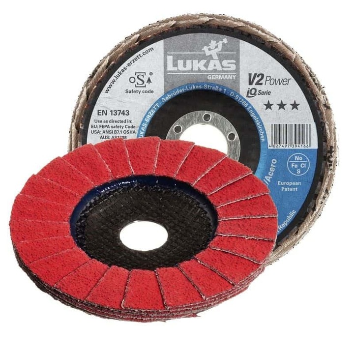 Discuri de slefuire Lukas V2 Power 125mm, ceramica P40, set de 5 bucati