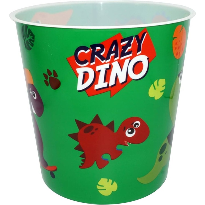 Cos birou Crazy Dino, 21x21.5x21.5 cm Verde 4 l