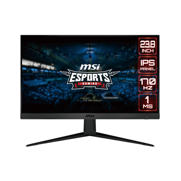 MSI G2412 23,8" Gaming monitor, IPS, FHD 1920x1080, 16:9, 1100:1 CR, 250cd/m2, 4ms, 170Hz, DP, HDMI, Fekete
