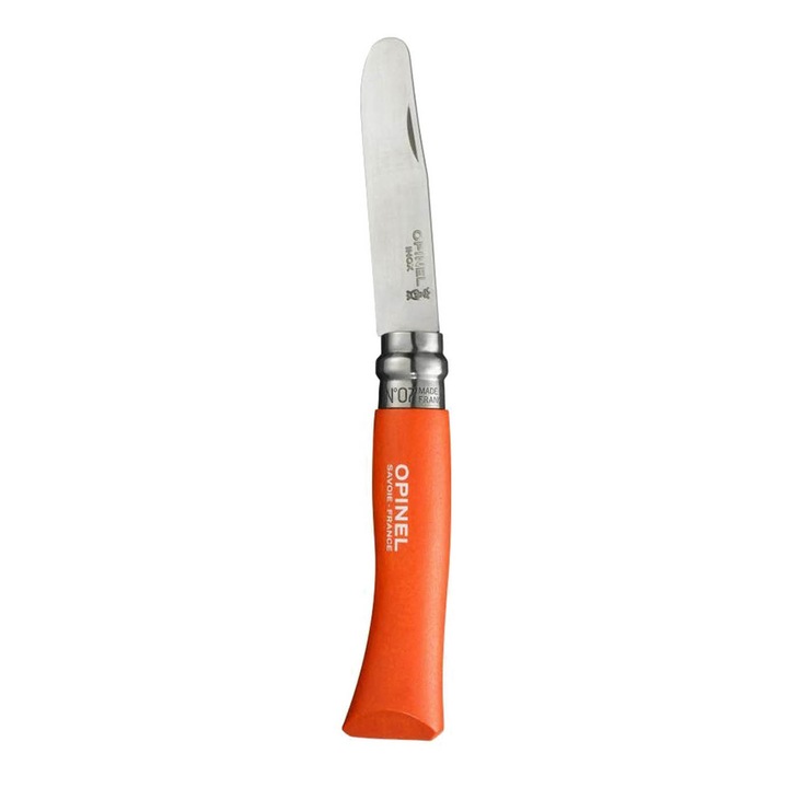 Cutit pliabil, Opinel, Inox/Lemn, 8 cm, Portocaliu