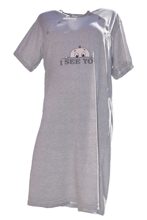 Camasa de noapte pentru alaptat 3187G-2XL, Gri 2XL INTL