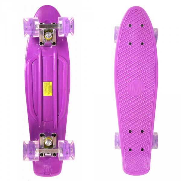 Penny board Maronad Retro cu roti iluminate, violet