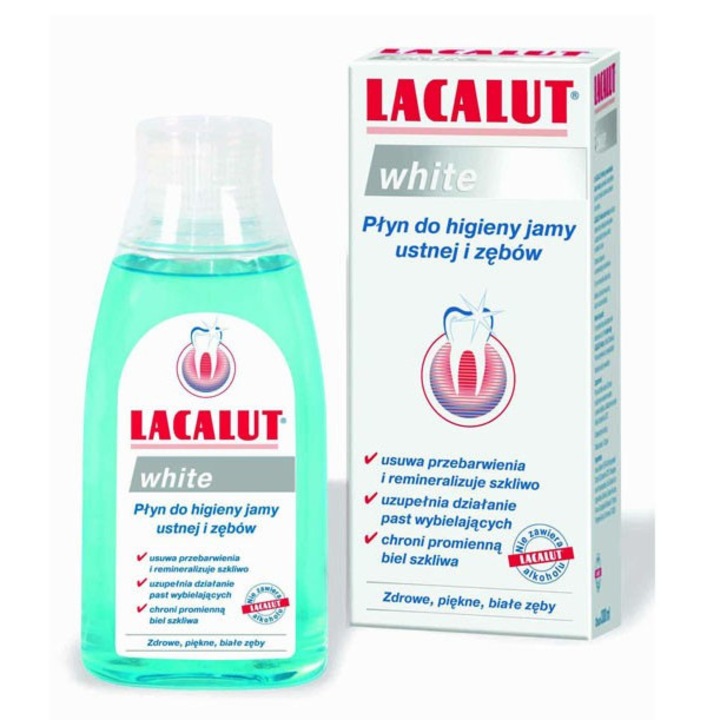 Lacalut szájvíz, fehér, 300 ml