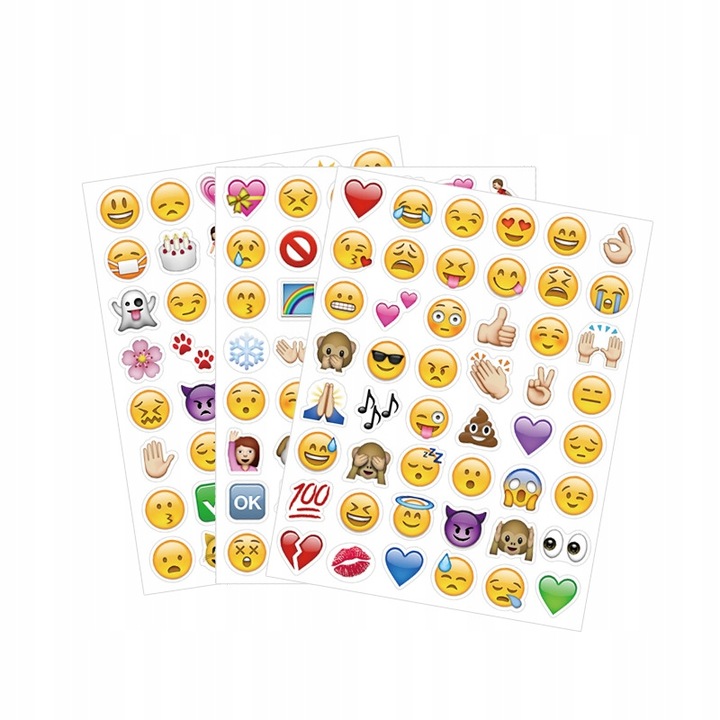 Set 144x Autocolante emoji motivationale, 17.5x13.5 cm, Multicolor