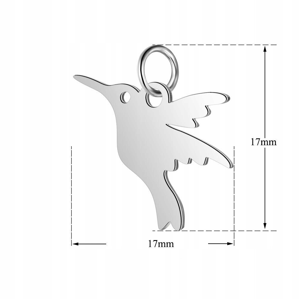Висулка Колибри, Неръждаема стомана, Сребро - eMAG.bg