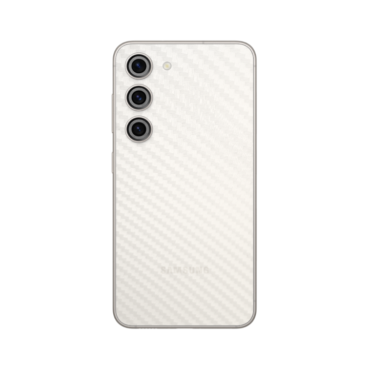 Folie Protectie iSkinz pentru Samsung Galaxy S23+ Plus 5G - Carbon Transparent Simple Cut, Skin Adeziv, Cover pentru Carcasa Spate