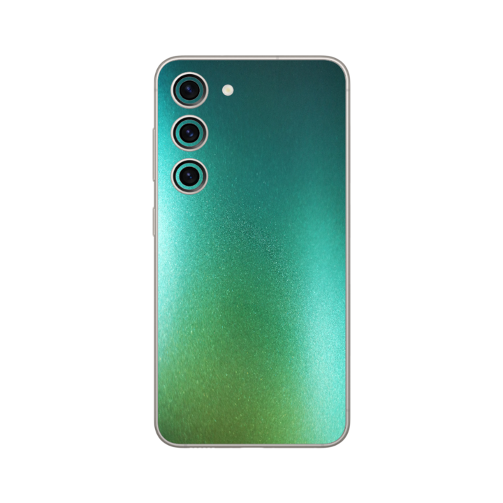 Folie iSkinz pentru Samsung Galaxy S23+ Plus 5G - Color Shift Aquamarine 360 Cut, Skin Adeziv Full Body Cover, Protectie Carcasa Spate si Laterale