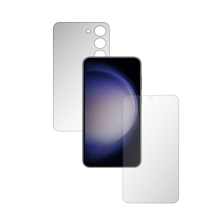Протектор iSkinz за Samsung Galaxy S23+ Plus 5G - Invisible Skinz HD, проста кройка, ултра-прозрачна силиконова защита за екрана и гърба, прозрачна самозалепваща се кожа