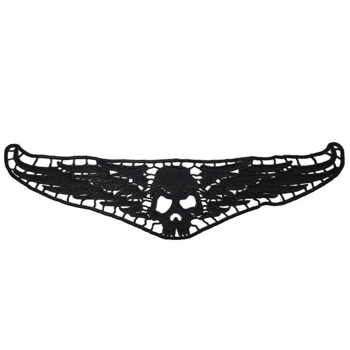 Petic dantela pentru piept, Little Angel, 32x8 cm, Negru